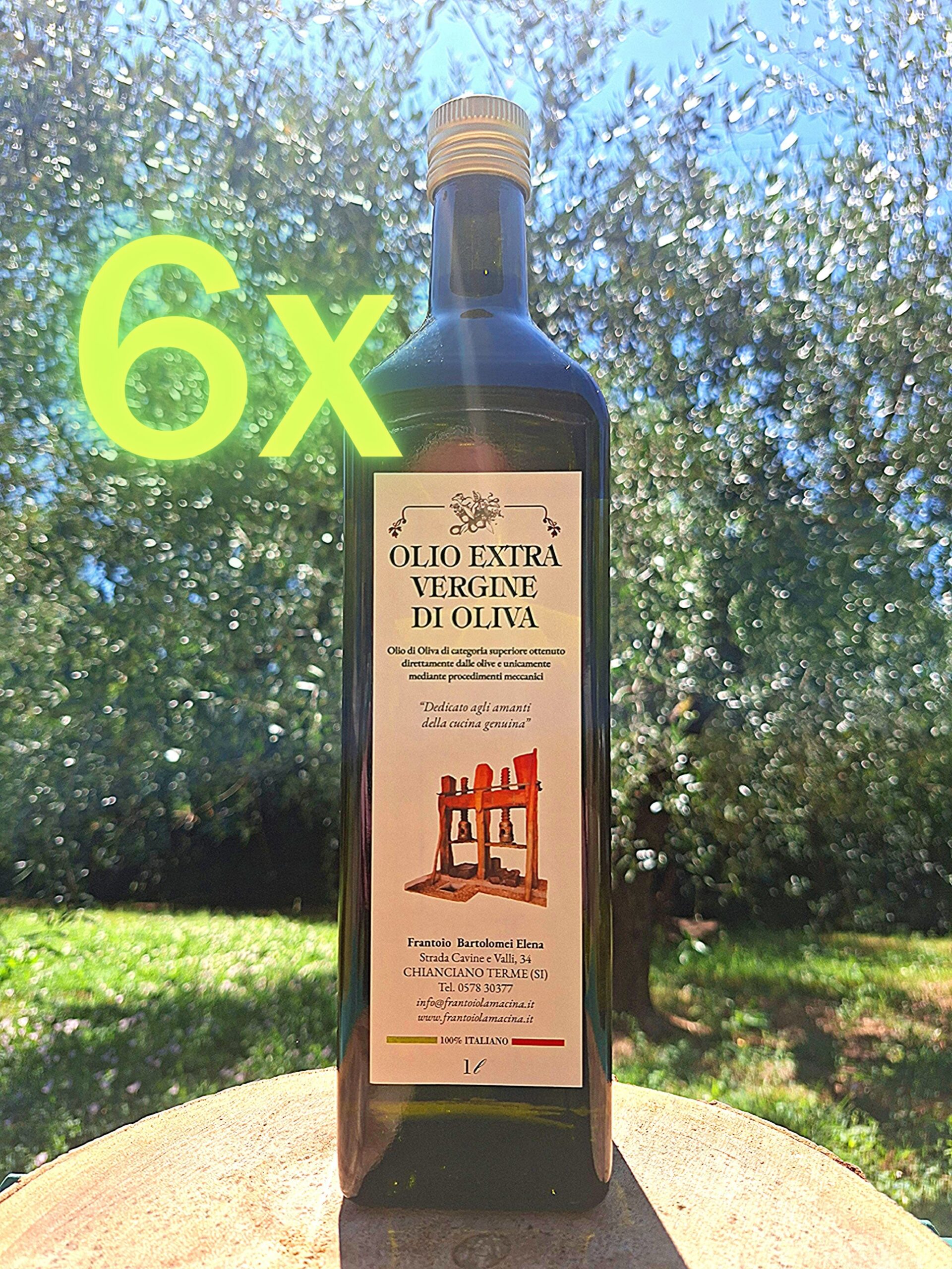 6 Bottiglie da 1 Lt - Olio Blend 2025 Extravergine d'Oliva (€ 19 al Lt)