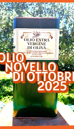 – Olio NOVELLO di Ottobre 2025 – Lattina da 5 Lt (20€ al Lt) – Olio EVO Ottobre 2025
